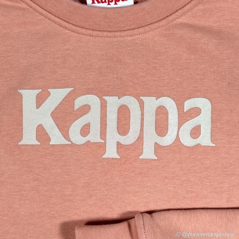 Kappa Authentic Crewneck Pullover Sweatshirt | Coral Peach | Women's SMALL - Picture 3 of 10